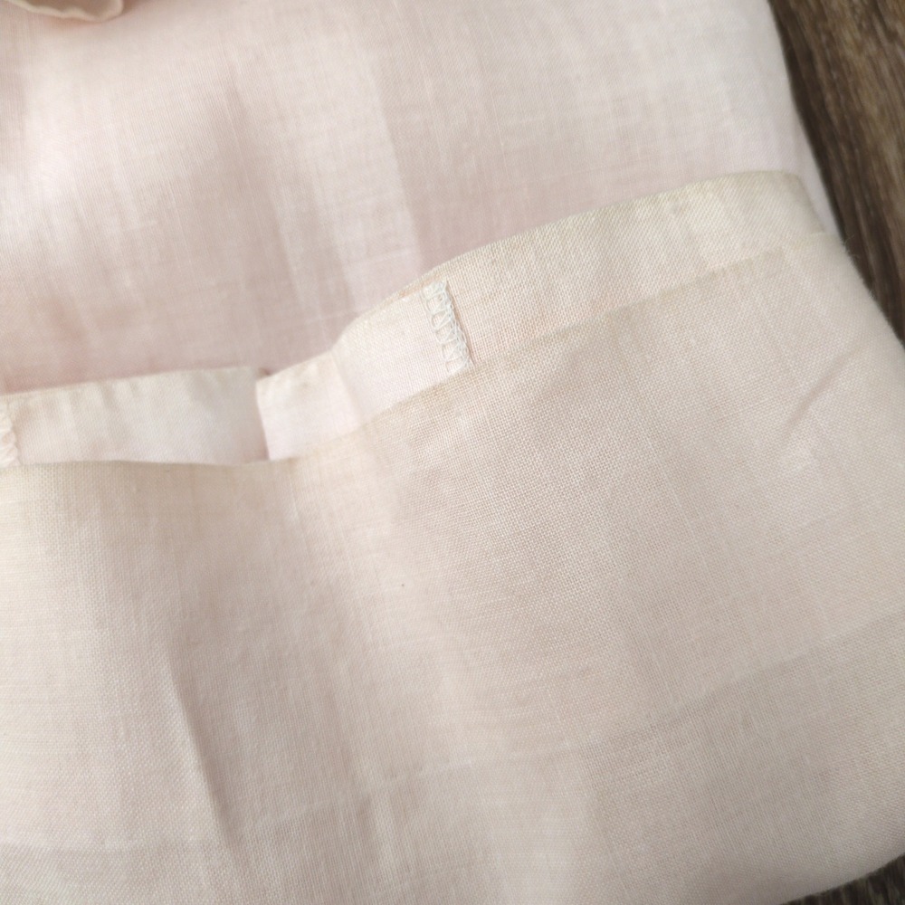Vtg Paul Stuart Pink Linen Skirt Button Back Pleated Pockets Midi Long 8 - Picture 12 of 12